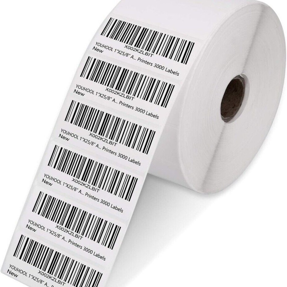 1000/Roll 2.25"x1.25" Direct Thermal Labels SKU Label Zebra Munbyn 1 roll